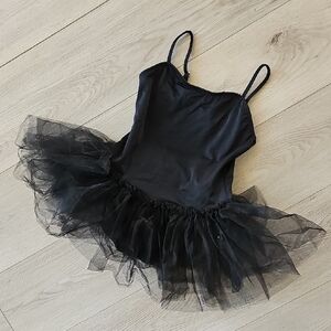 Balera Dancewear Multi Layer Tulle Tutu Skirt Black Leotard, Sz 10/12